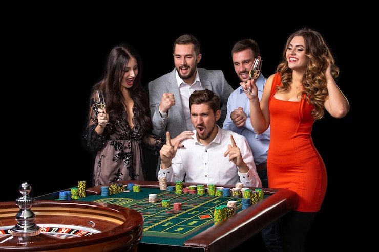 Tampilan meja permainan live dealer agam 66 dengan kartu blackjack dan roulette, antarmuka betting yang jelas